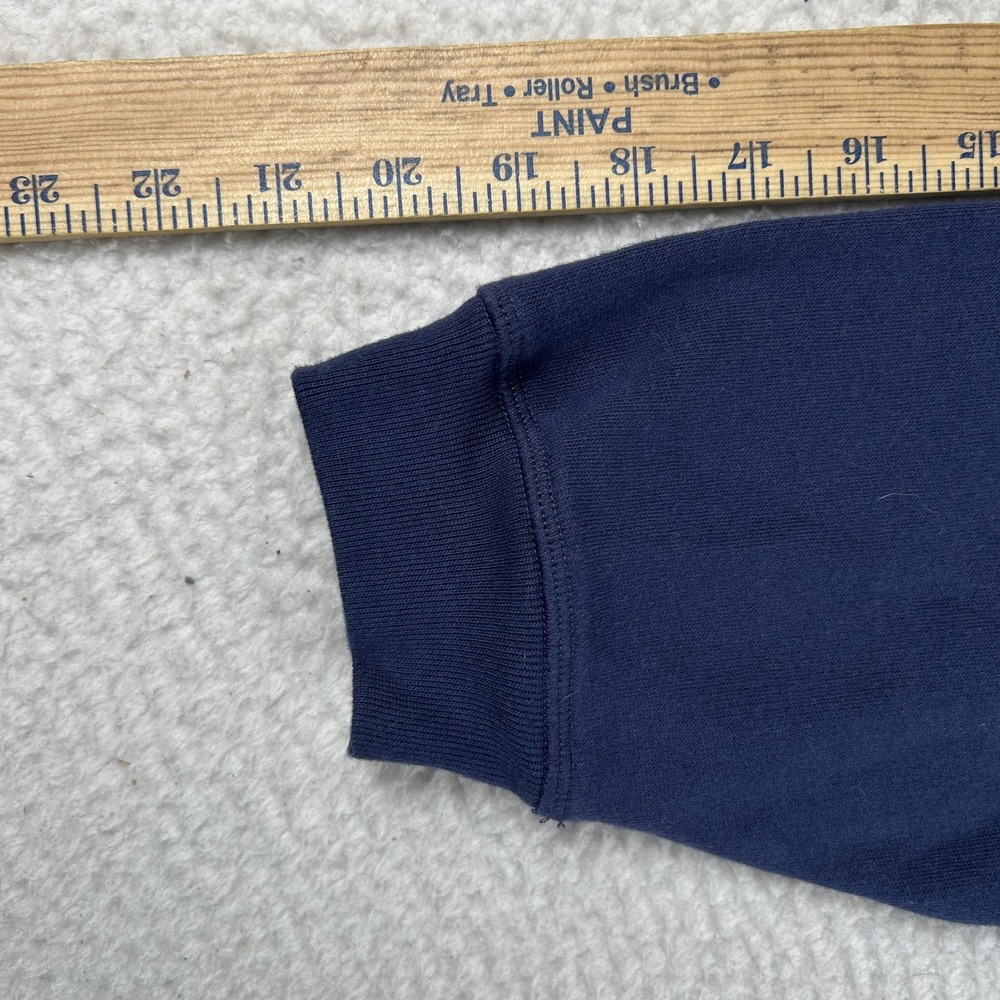 PINK Victoria's Secret Hoodie‎ Womens Medium Blue Cropped Fleece Logo Sweatshirt - Picture 8 of 9